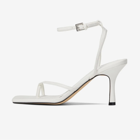 Calvin Klein Millie Ankle Strap Sandal in White. - Picture 3 of 15